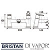 Bristan Smile Bath Filler Dimensions